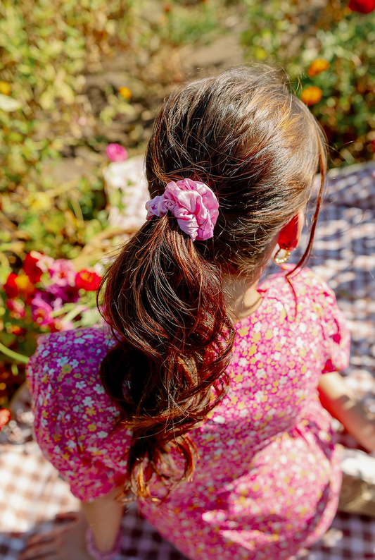 Teleties Silk Hair Scrunchie - Rose All Day