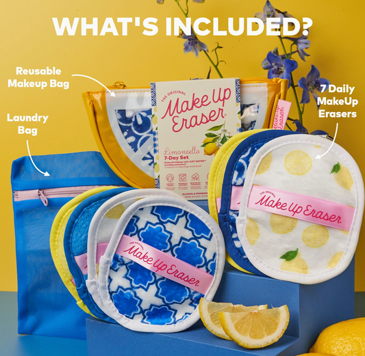 Makeup Eraser - Limoncello 7 Day Set & Makeup Bag Gift Set