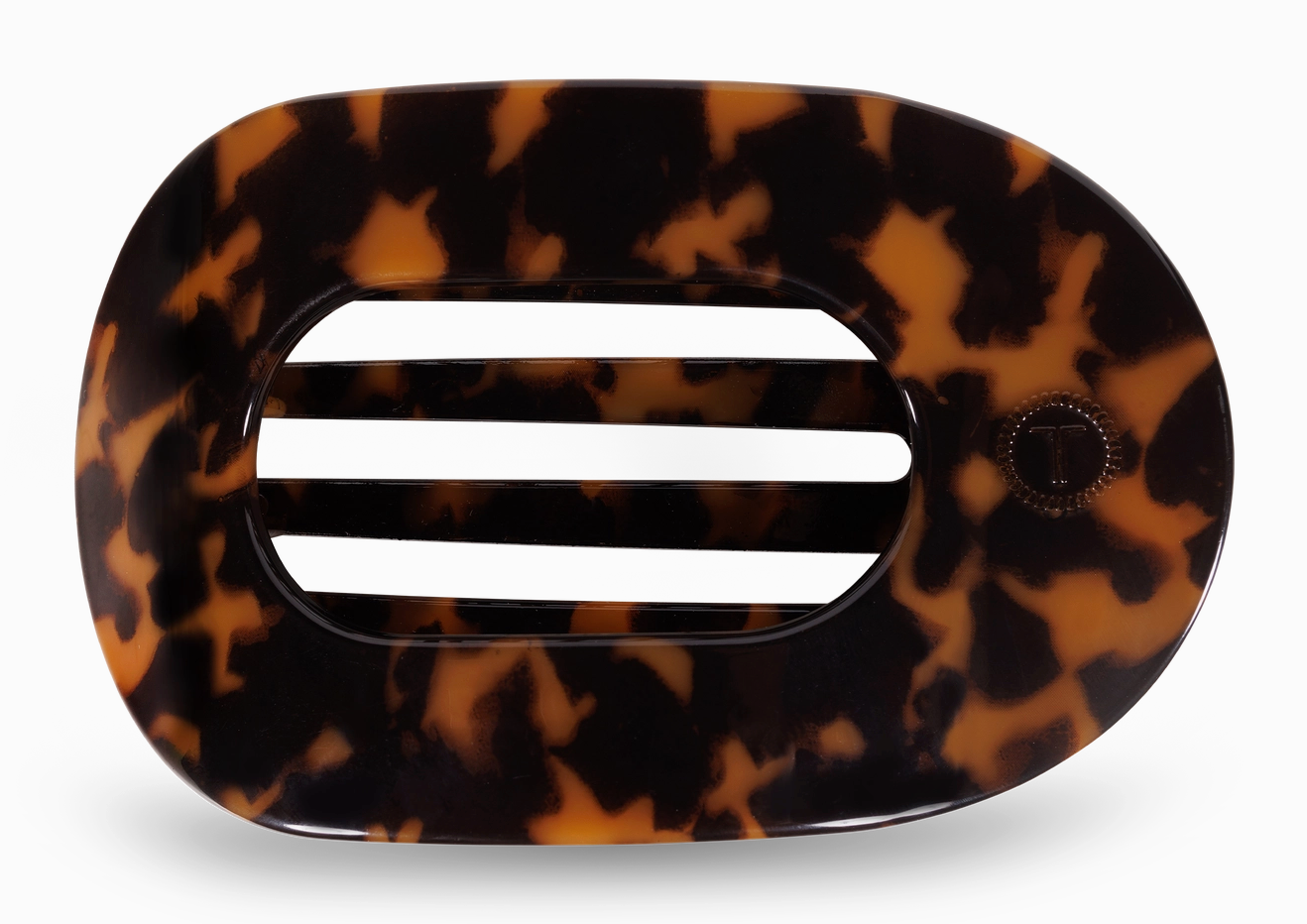 Teleties Round Flat Clip - Tortoise