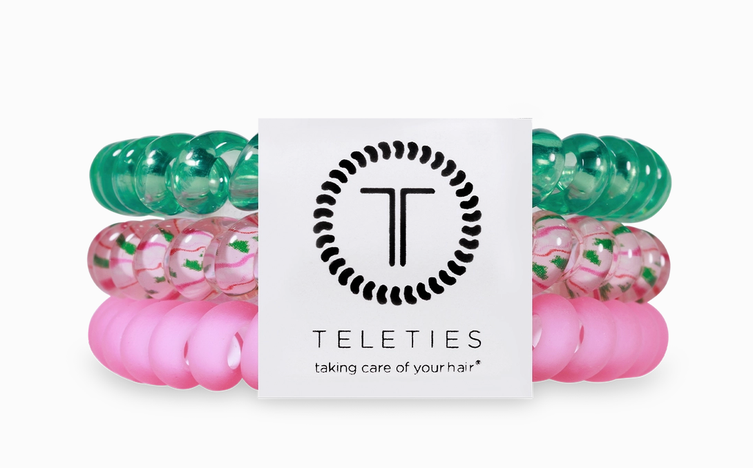 Teleties Spiral Hair Coils - Merry Pinkmas