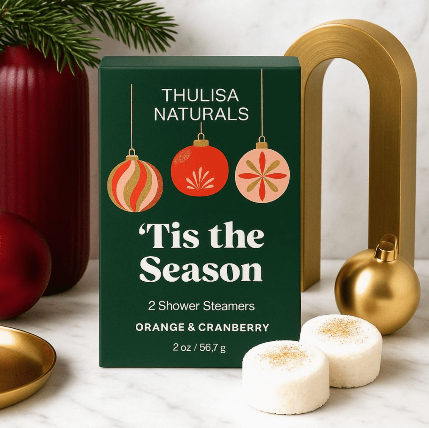 Christmas Orange & Cranberry Shower Steamers - Gift Set - Aesthetics By Kell