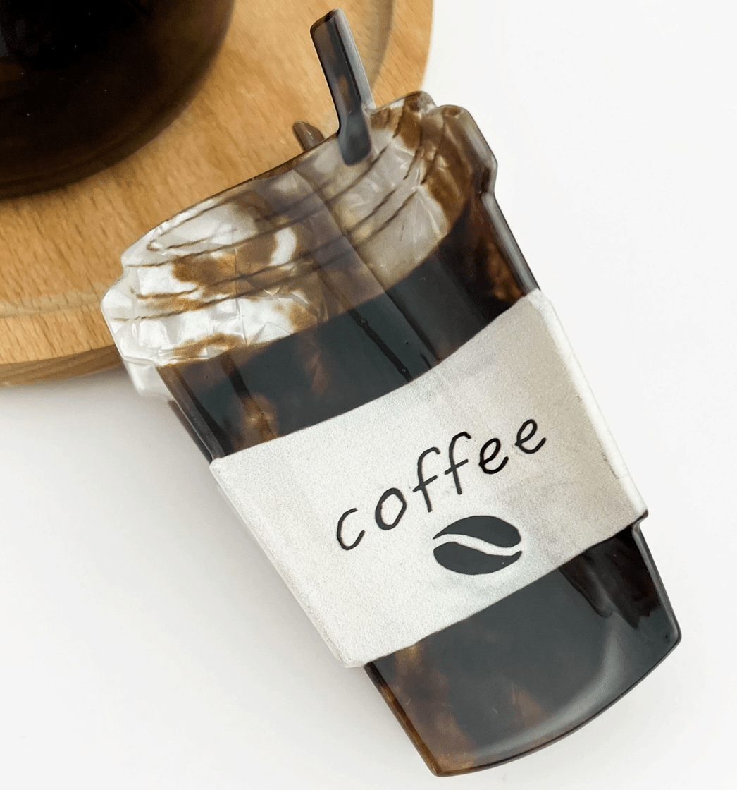Coffee Cup Acetate Claw Clip - Aesthetics By Kell