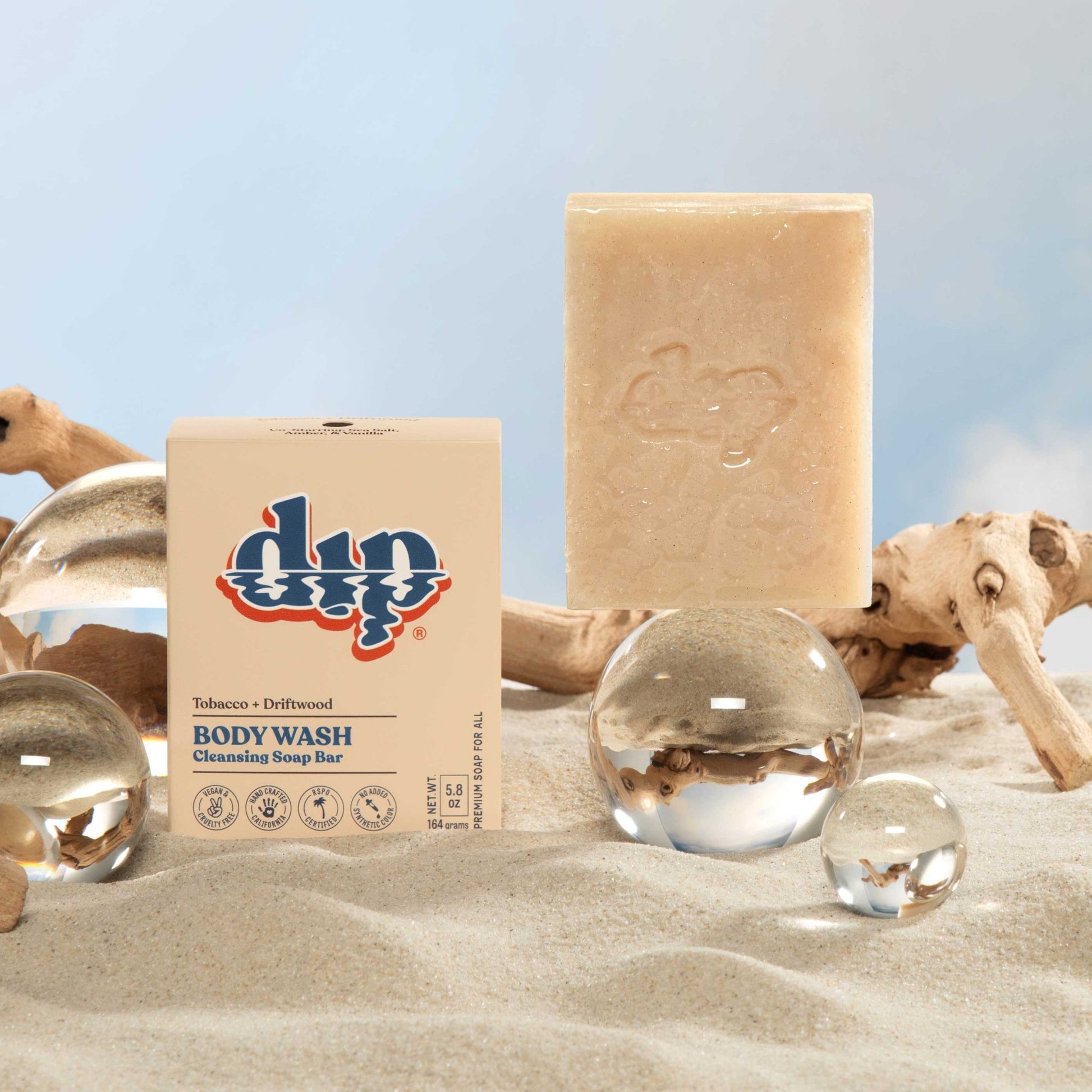 Dip Body Wash Cleansing Soap Bar - Tobacco & Driftwood - Aesthetics By Kell