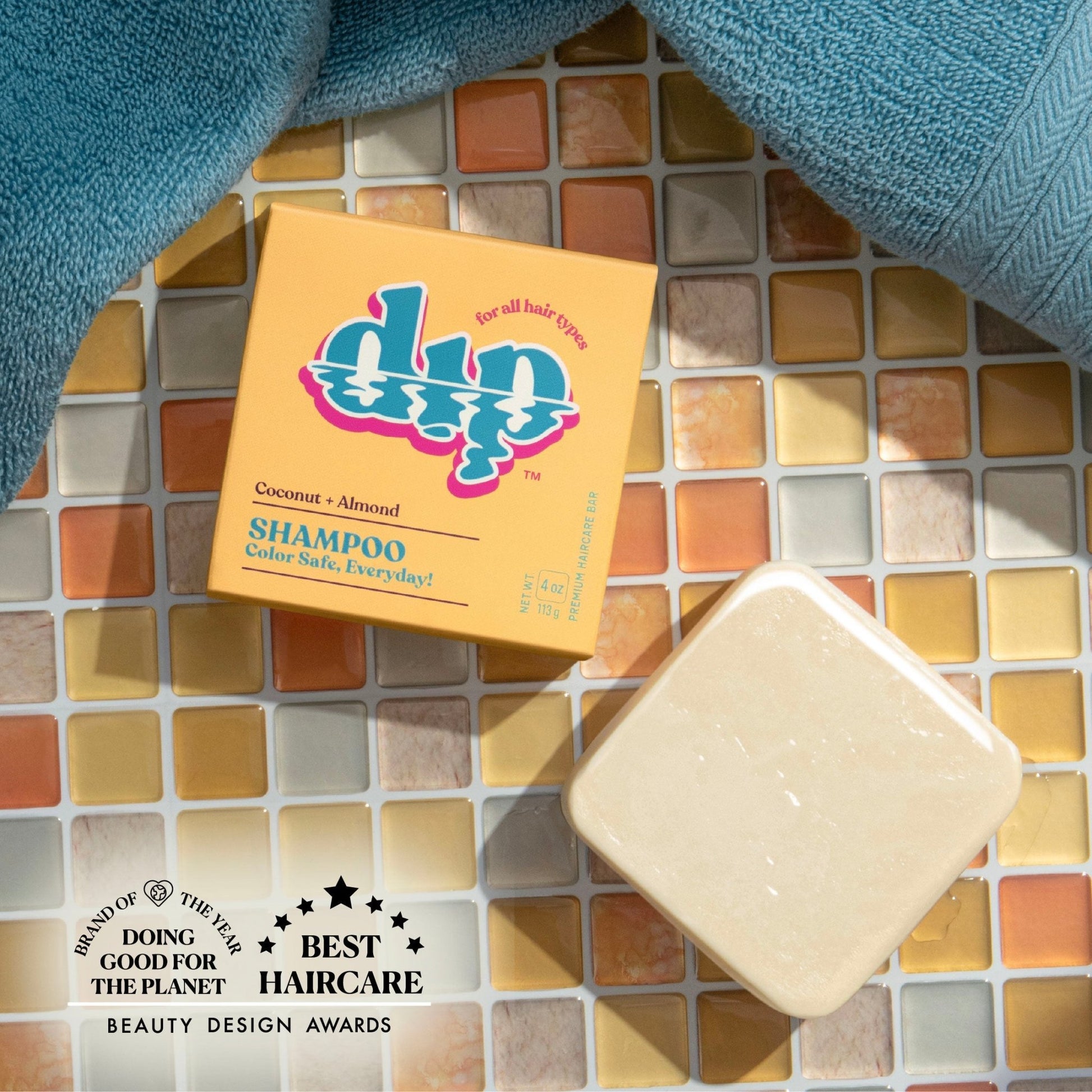Dip Color Safe Shampoo Bar for Every Day - Coconut & Almond - Aesthetics By Kell