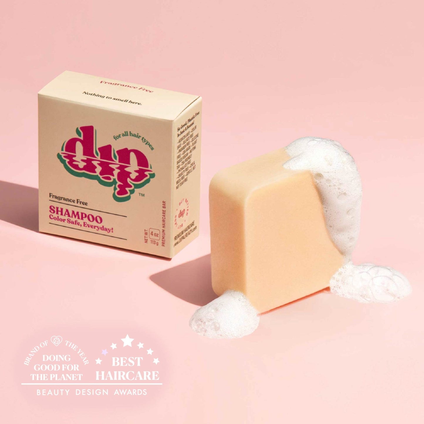 Dip Color Safe Shampoo Bar for Every Day - Fragrance Free - Aesthetics By Kell
