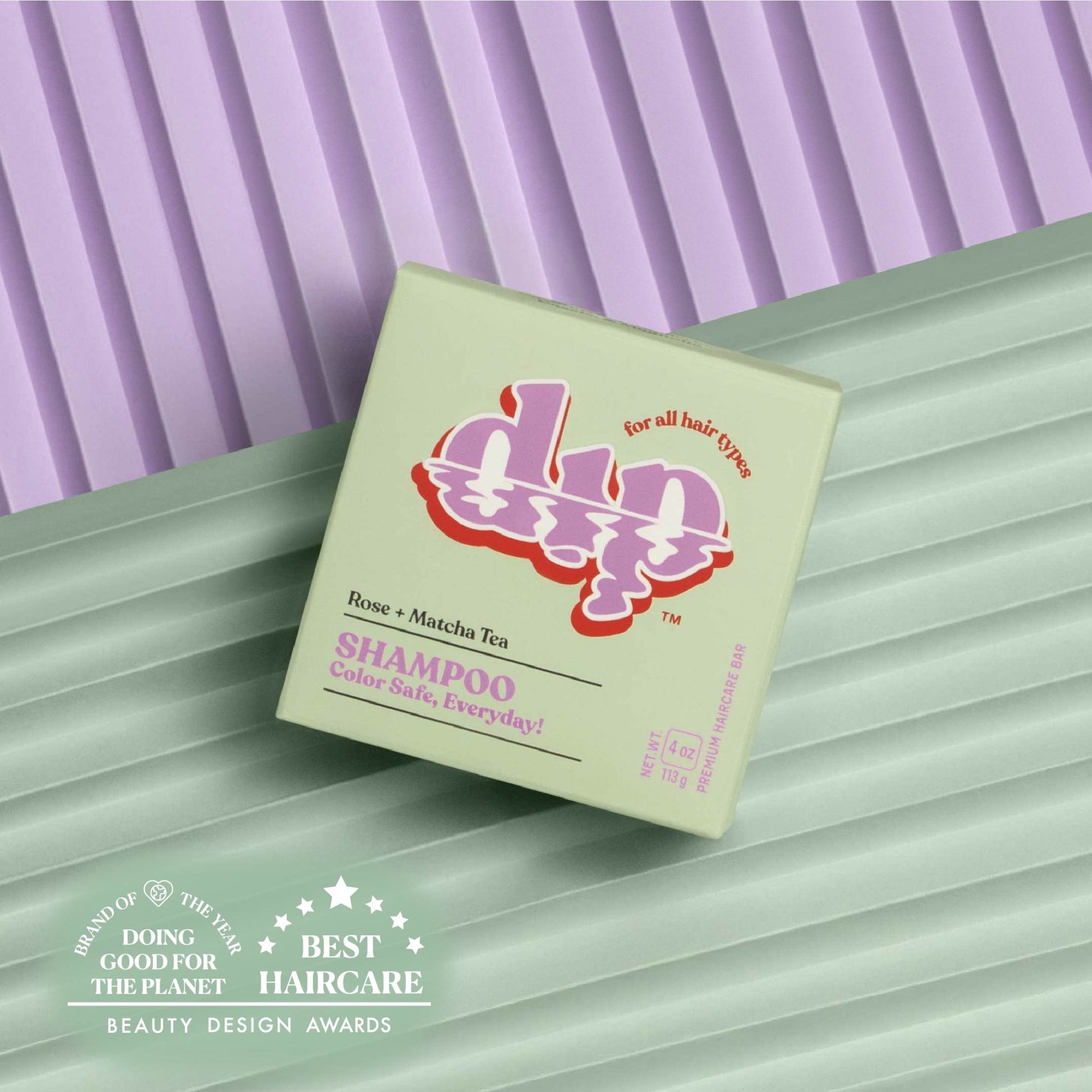 Dip Color Safe Shampoo Bar for Every Day - Rose & Matcha Tea - Aesthetics By Kell