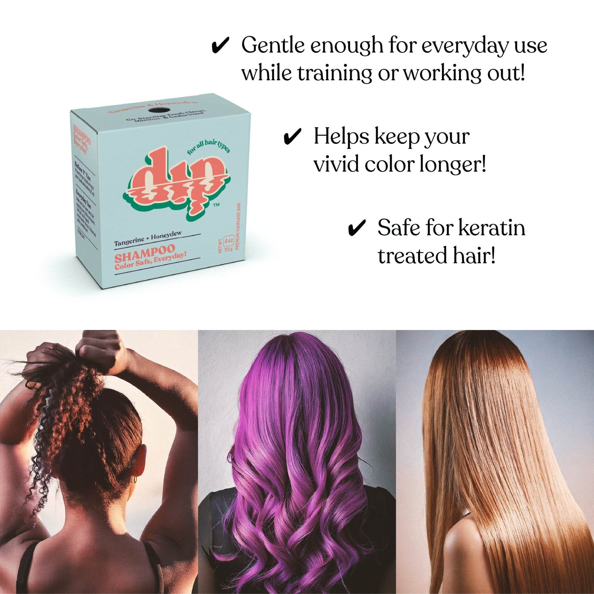 Dip Color Safe Shampoo Bar for Every Day - Tangerine & Honeydew - Aesthetics By Kell