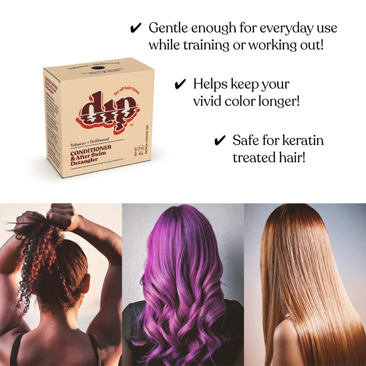 Dip Color Safe Shampoo Bar for Every Day - Tobacco & Driftwood - Aesthetics By Kell