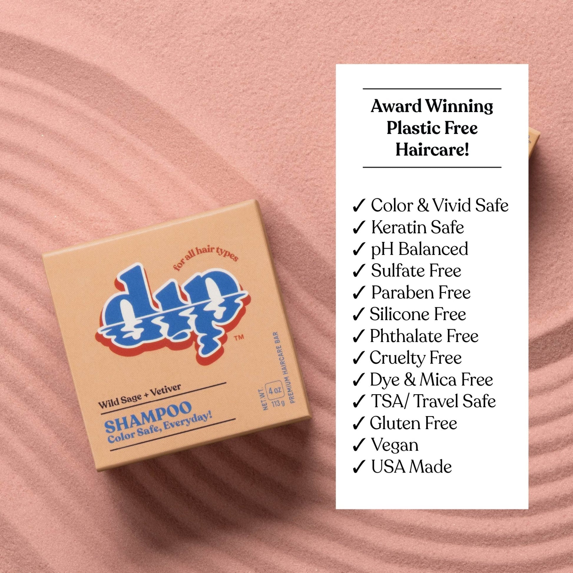 Dip Color Safe Shampoo Bar for Every Day - Wild Sage & Vetiver - Aesthetics By Kell