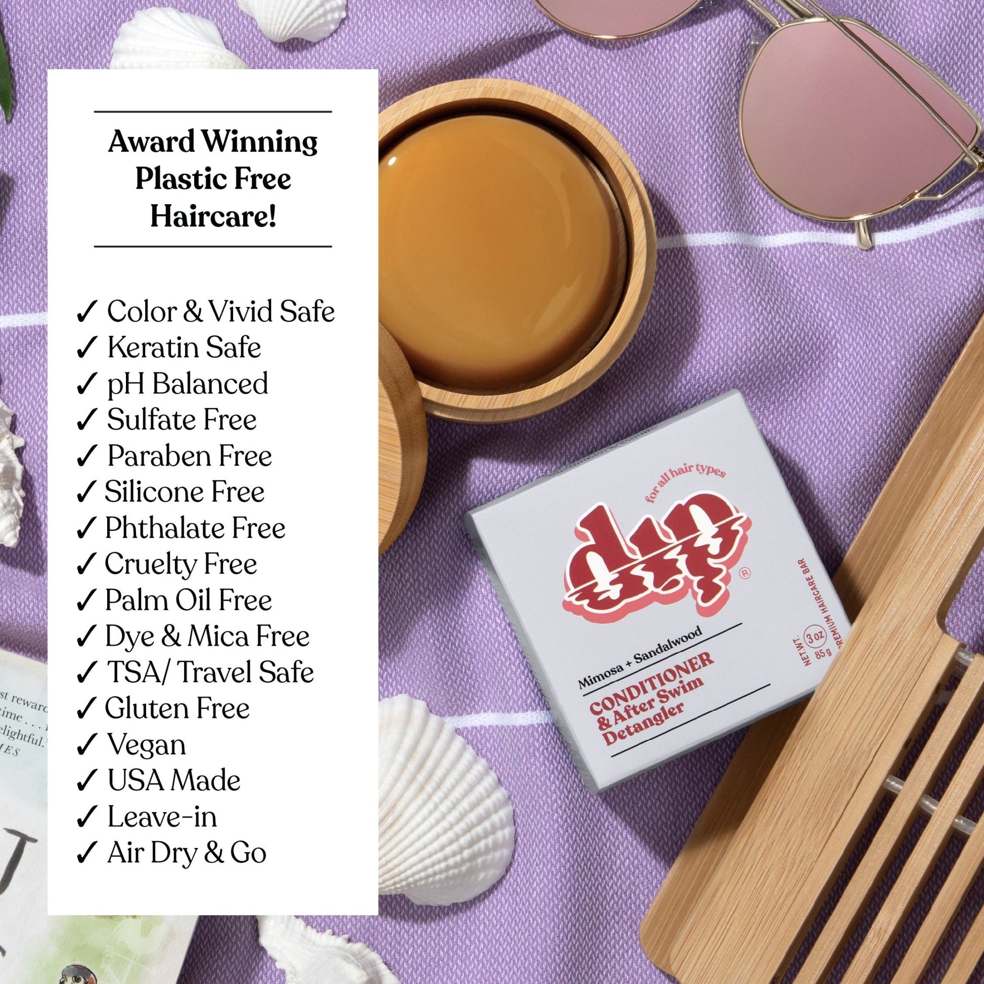 Dip Conditioner Bar & After Swim Detangler - Mimosa & Sandalwood - Aesthetics By Kell