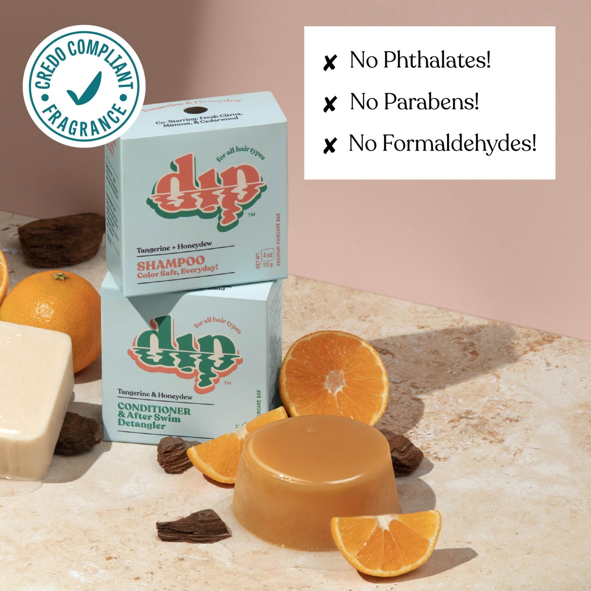 Dip Conditioner Bar & After Swim Detangler - Tangerine & Honeydew - Aesthetics By Kell