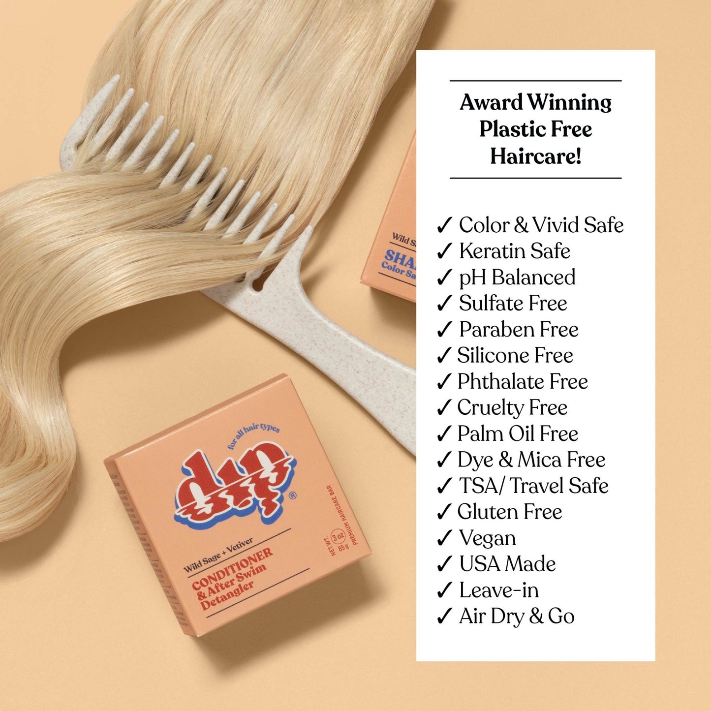 Dip Conditioner Bar & After Swim Detangler - Wild Sage & Vetiver - Aesthetics By Kell