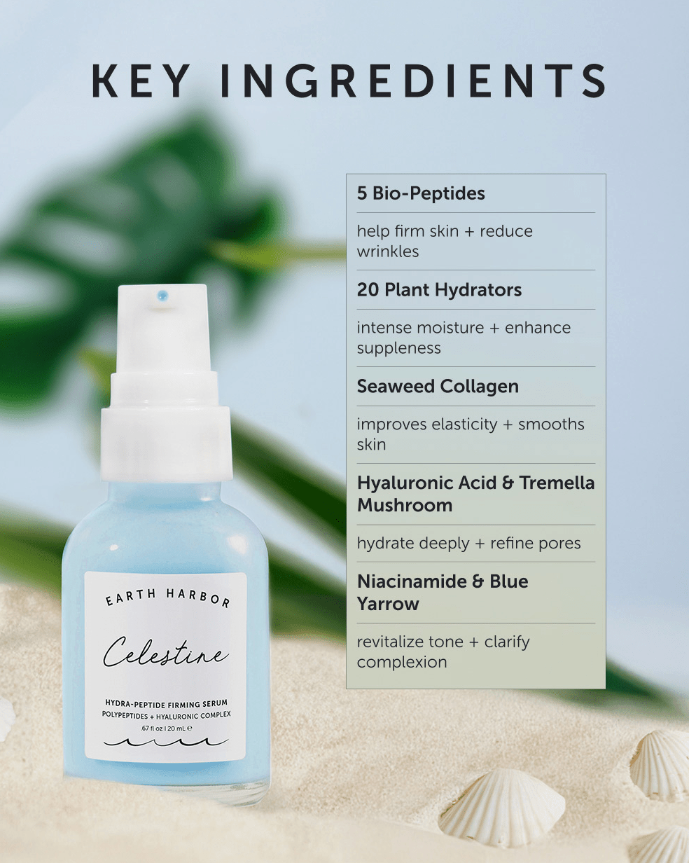 Earth Harbor Celestine Plumping Serum: Seaweed Peptides + Hyaluronic Acid - Aesthetics By Kell