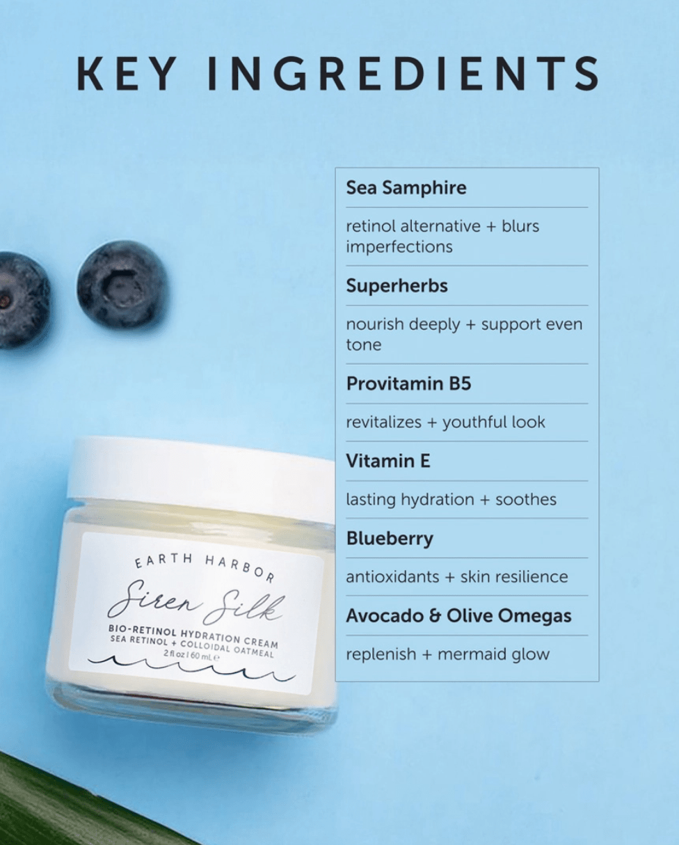 Earth Harbor Siren Silk Bio - Retinol Hydration Creme: Sea Retinol + Superherbs - Aesthetics By Kell