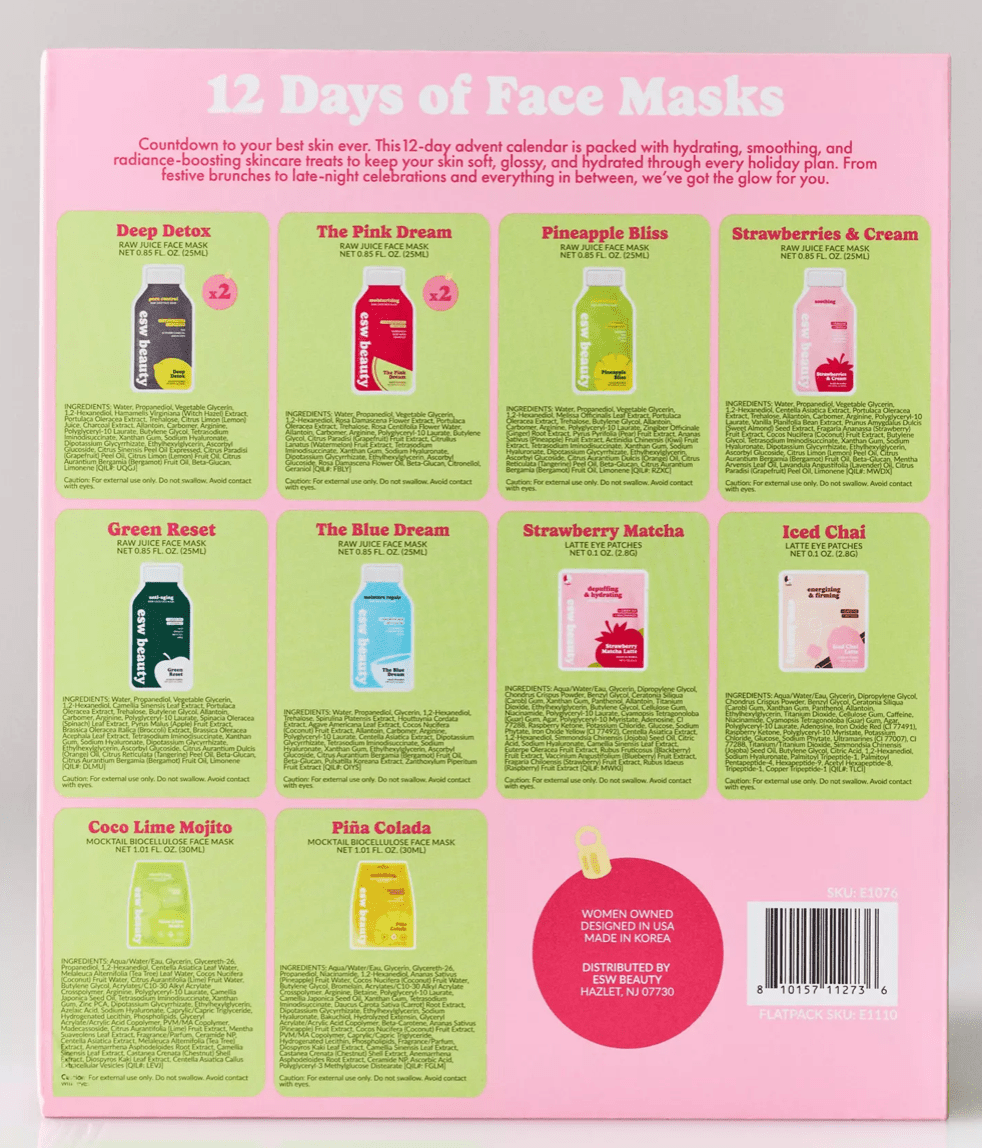 ESW Beauty 12 Days of Face Masks Advent Set - Aesthetics By Kell