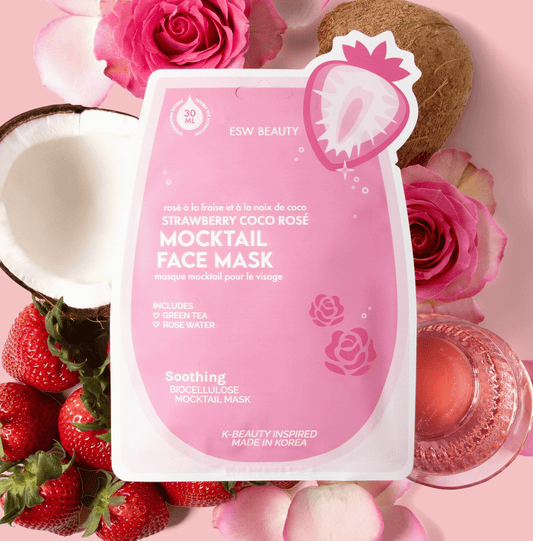 ESW Beauty Strawberry Coco Rosé Soothing Biocellulose Mocktail Mask - Aesthetics By Kell