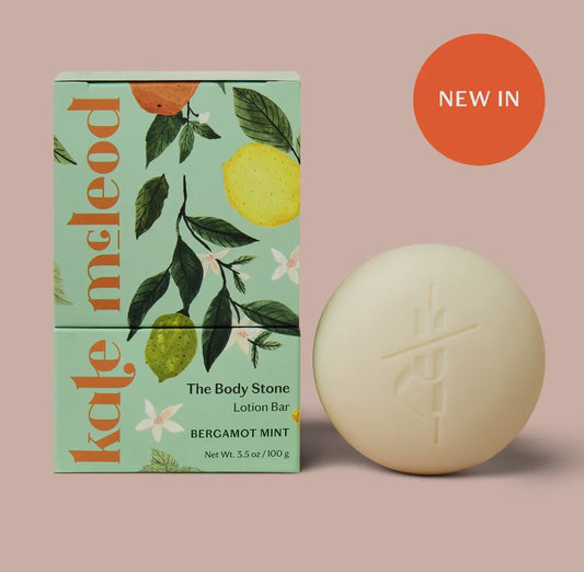 Kate McLeod | Bergamot Mint Body Stone | Deep Moisturizing Lotion Bar - Aesthetics By Kell