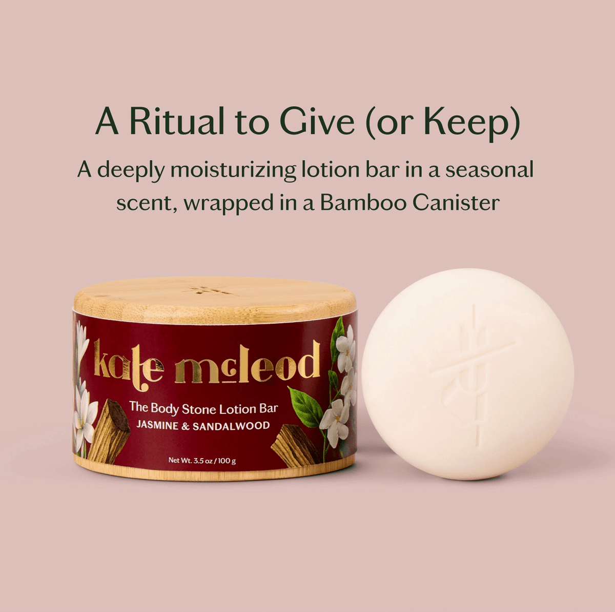 Kate McLeod Jasmine & Sandalwood | Deep Moisturizing Lotion Bar - Aesthetics By Kell