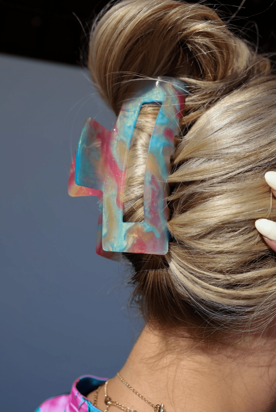 Kaxi Color Changing Claw Clip | Cotton Candy Rectangle - Aesthetics By Kell