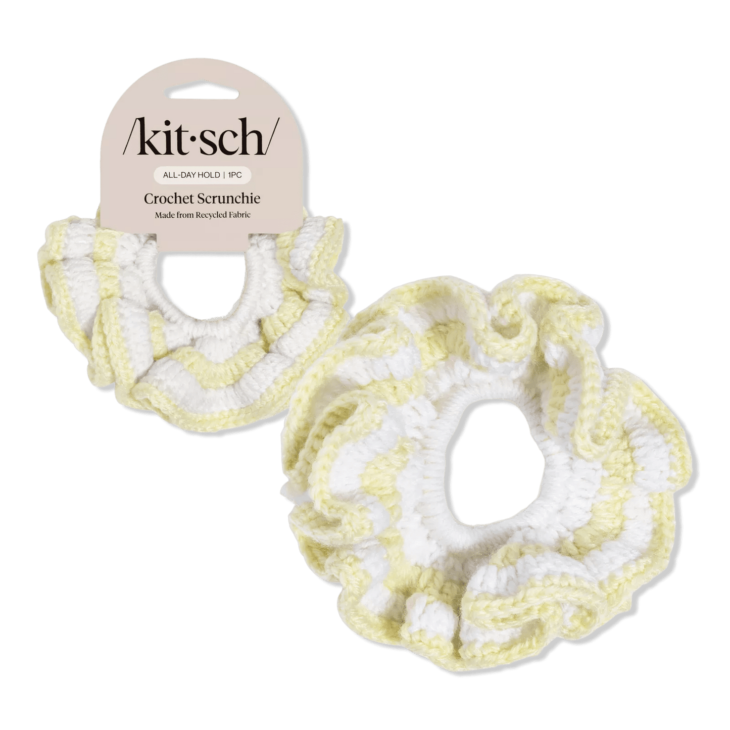 Kitsch - Crochet Scrunchie - Butter Yellow - Aesthetics By Kell