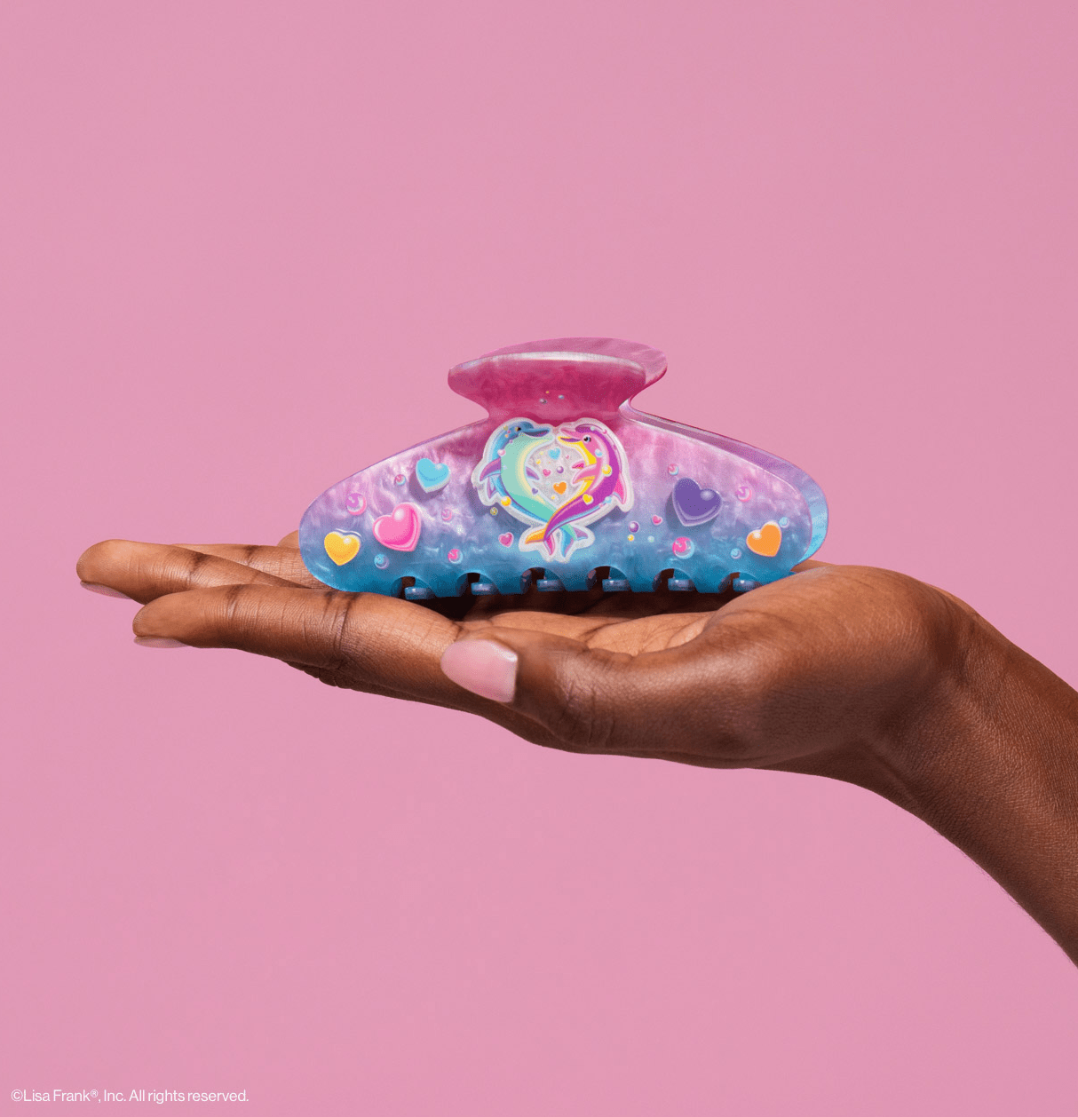 Kitsch Lisa Frank X Kitsch Glitter Claw Clip in Dancing Dolphins™ - Aesthetics By Kell