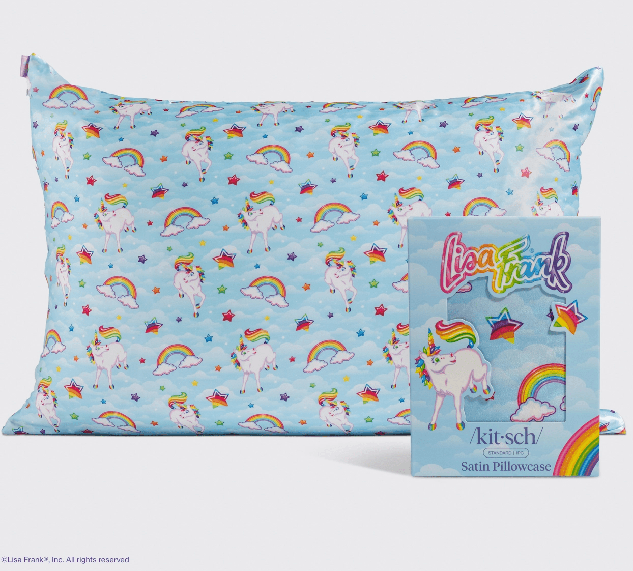 Kitsch Lisa Frank X Kitsch Standard Satin Pillowcase - Markie™ - Aesthetics By Kell
