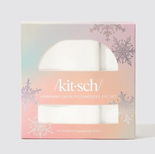Kitsch Satin Pillowcase Holiday Set of 2 - Ivory - Aesthetics By Kell