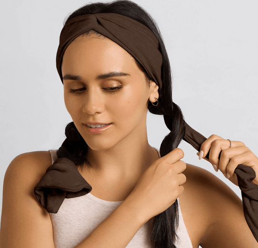 Kitsch Set & Flow Heatless Curling Headband - Chocolate Brown - Aesthetics By Kell