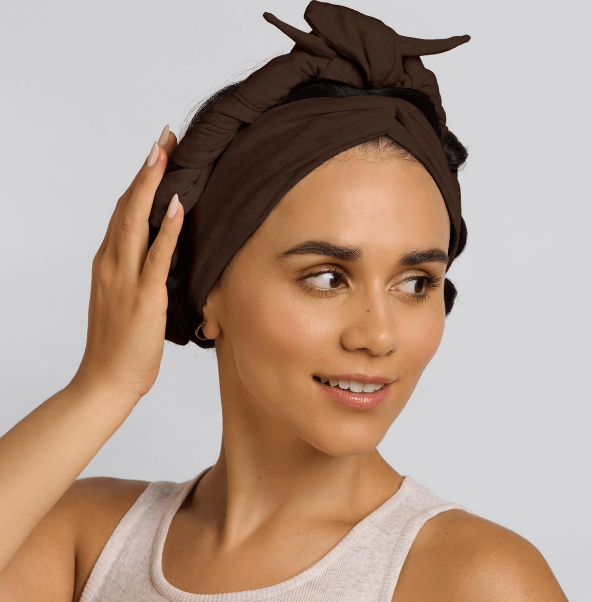 Kitsch Set & Flow Heatless Curling Headband - Chocolate Brown - Aesthetics By Kell