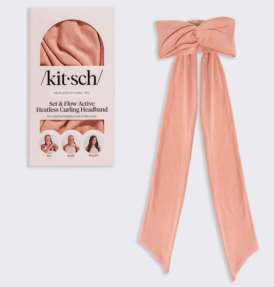 Kitsch Set & Flow Heatless Curling Headband - Terracotta - Aesthetics By Kell