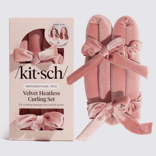 Kitsch Terracotta Velvet Heatless Curling Set - Aesthetics By Kell