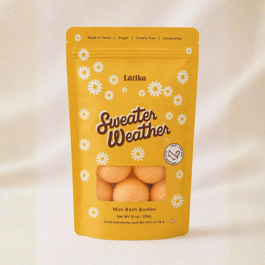 Latika - Fall Mini Bath Bombs - Sweater Weather, Fig & Amber - Aesthetics By Kell