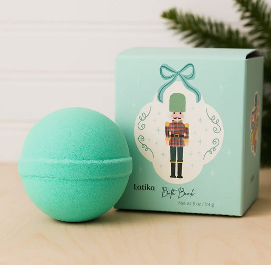 Latika Nutcracker Christmas Bath Bomb – Sugared Plum & Amber - Aesthetics By Kell