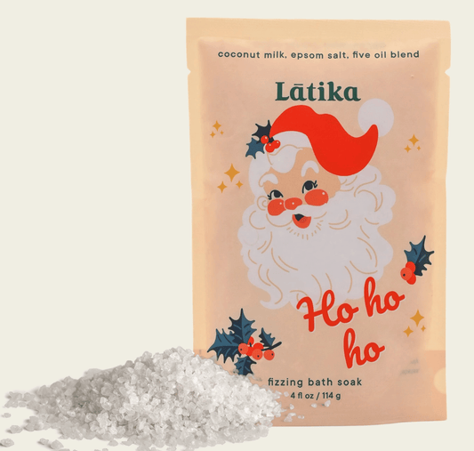 Latika Santa Fizzing Bath Soak – Peppermint Holiday - Aesthetics By Kell