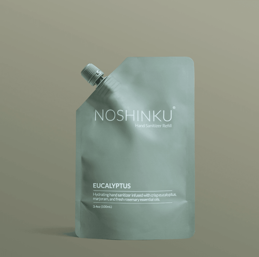 Noshinku Eucalyptus Rosemary Nourishing Sanitizer Travel Refill Pouch - Aesthetics By Kell