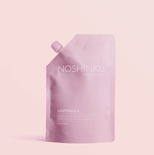 Noshinku Lavender Nourishing Hand Sanitizer Mini Travel Refill Pouch - Aesthetics By Kell
