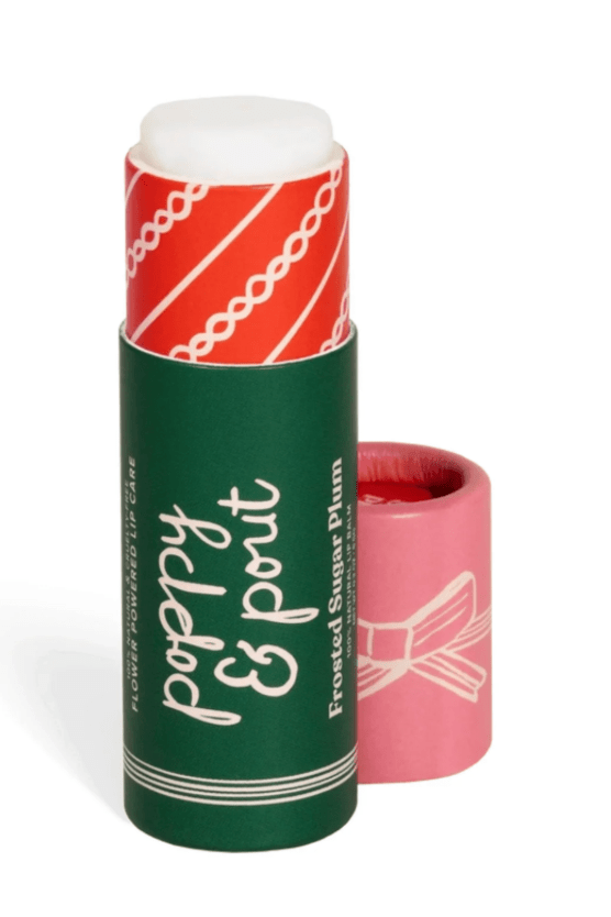 Poppy & Pout Holiday Lip Balm - Frosted Sugar Plum - Aesthetics By Kell
