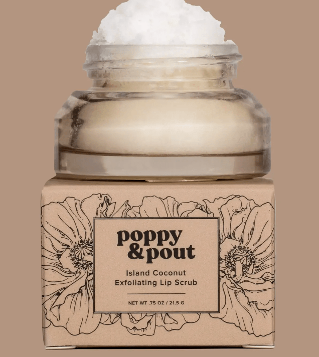 Poppy & Pout Lip Scrub - Island Coconut - Aesthetics By Kell