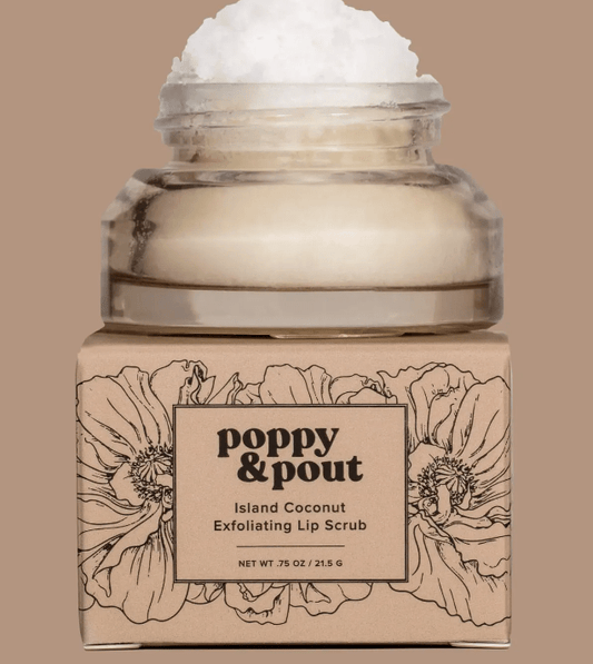 Poppy & Pout Lip Scrub - Island Coconut - Aesthetics By Kell