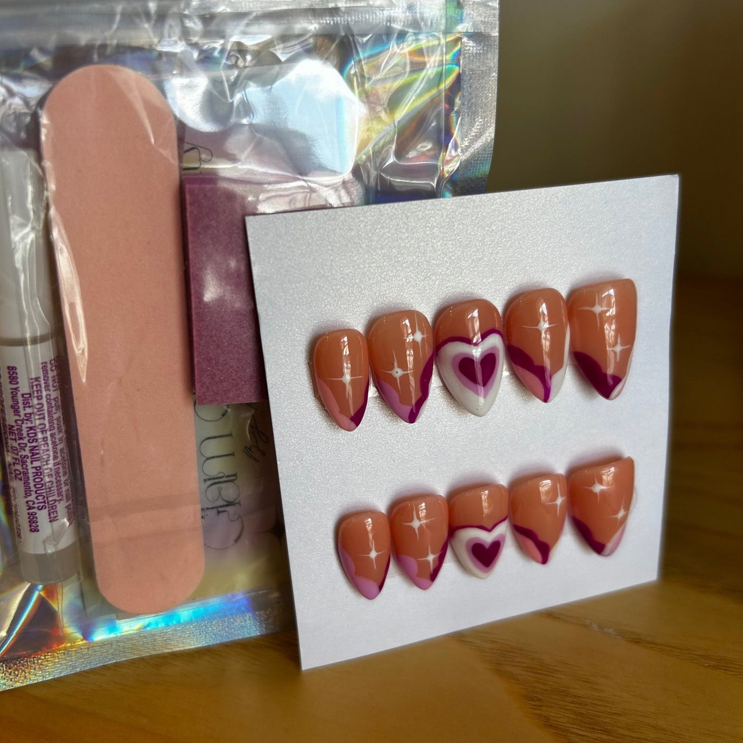 Press On Nails - Short Almond - Small Size - Cupids Hearth - Aesthetics By Kell