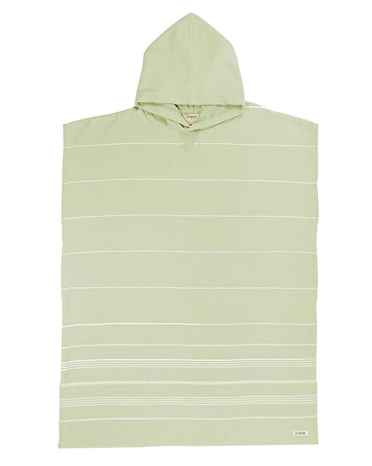 Sand Cloud | Classic Stripe Hooded Poncho - Celadon Green - Aesthetics By Kell
