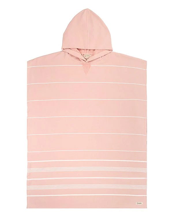 Sand Cloud | Classic Stripe Hooded Poncho - Misty Rose - Aesthetics By Kell
