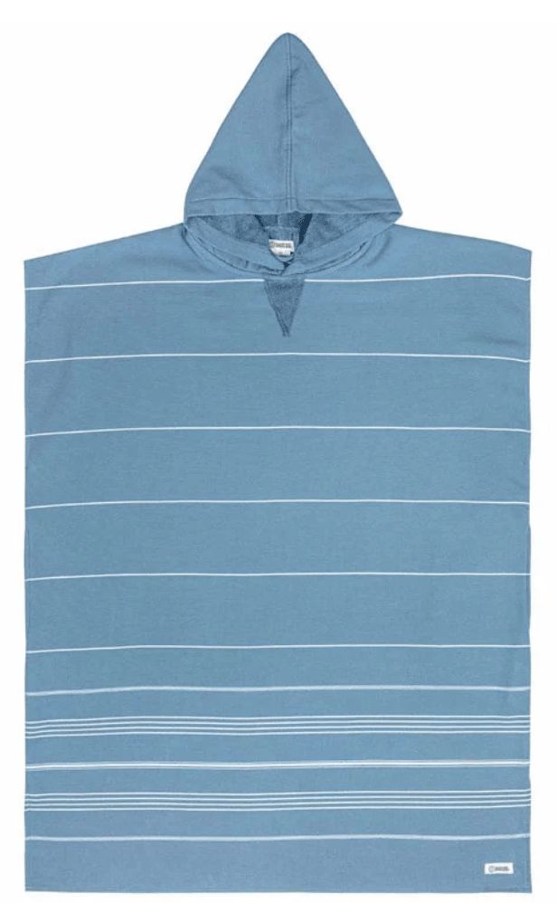 Sand Cloud | Classic Stripe Hooded Poncho - Slate Blue - Aesthetics By Kell