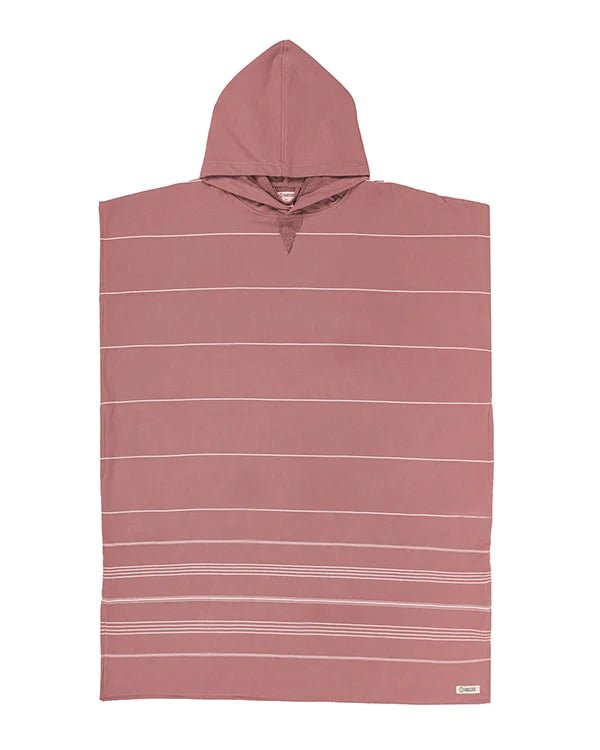Sand Cloud | Classic Stripe Hooded Poncho - Withered Rose - Aesthetics By Kell
