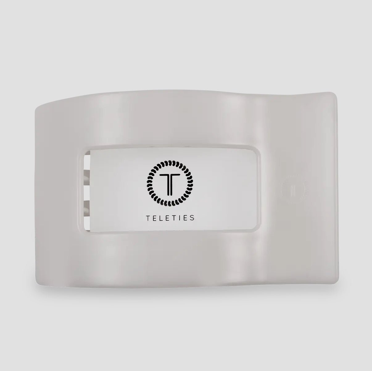 Teleties Flat Rectangle Clip - Coconut White - Aesthetics By Kell