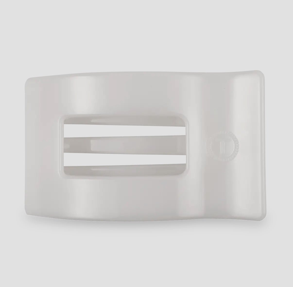 Teleties Flat Rectangle Clip - Coconut White - Aesthetics By Kell