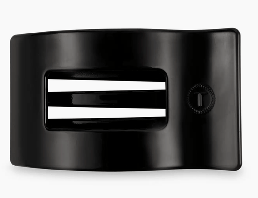 Teleties Flat Rectangle Hair Clip - Jet Black - Aesthetics By Kell