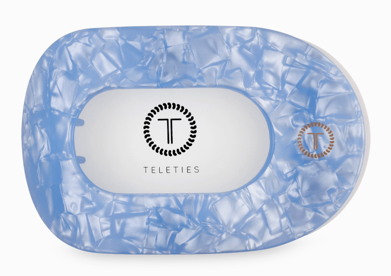 Teleties Flat Round Hair Clip | Large | Blue Lagoon - Aesthetics By Kell