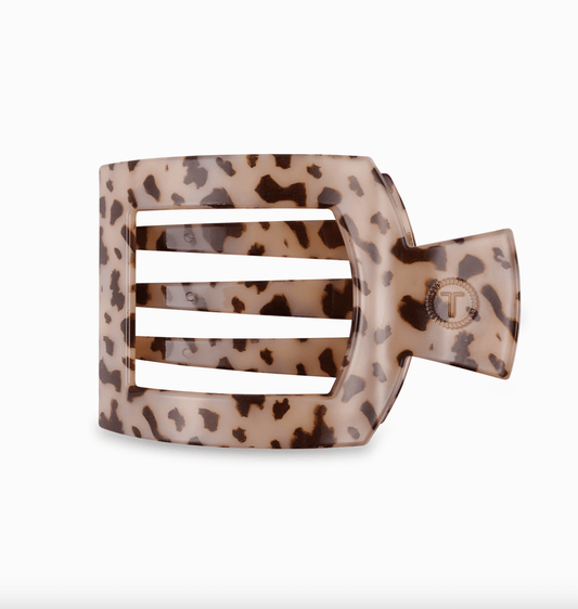 Teleties Flat Square Hair Clip - Blonde Tortoise - Aesthetics By Kell