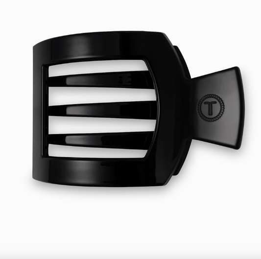 Teleties Flat Squate Hair Clip - Jet Black - Aesthetics By Kell